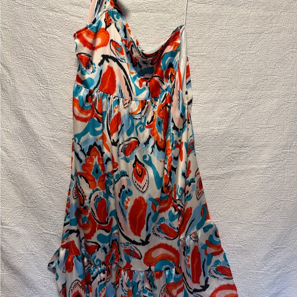 Colorful Abstract Print Women's Dress